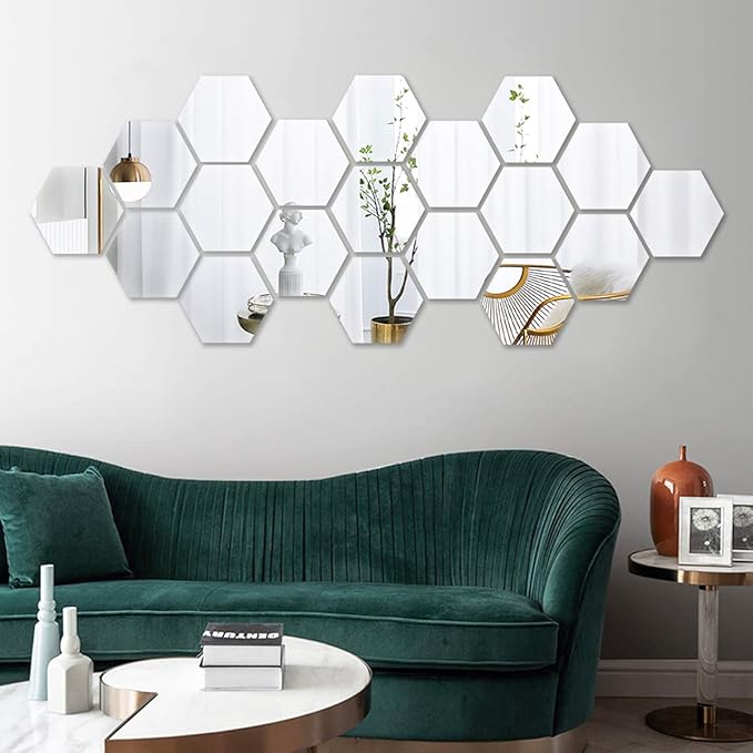 Hexagon Mirror Wall Stickers