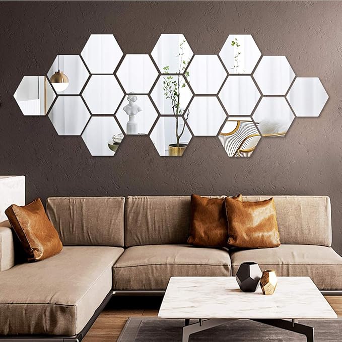 Hexagon Mirror Wall Stickers